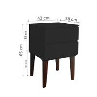 Mesa De Cabeceira Penteadeira Mesa Lateral De Apoio Preto Laca - 8