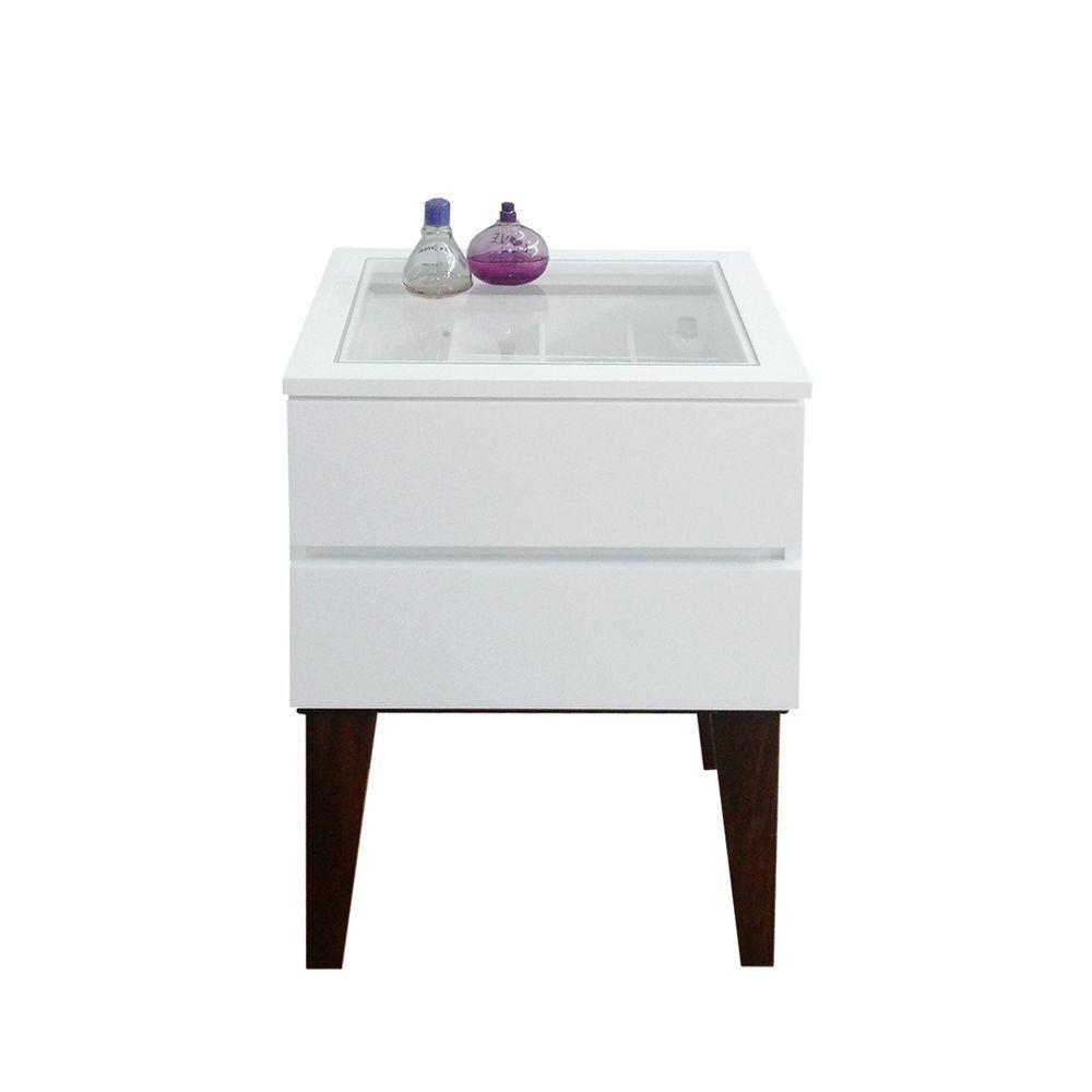 Mesa De Cabeceira Penteadeira Mesa Lateral De Apoio Branco Laca - 2