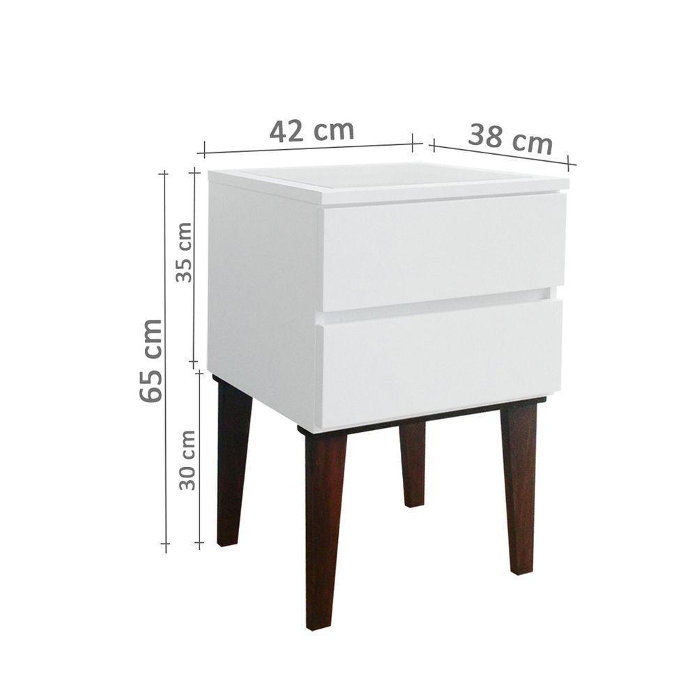 Mesa De Cabeceira Penteadeira Mesa Lateral De Apoio Branco Laca - 4