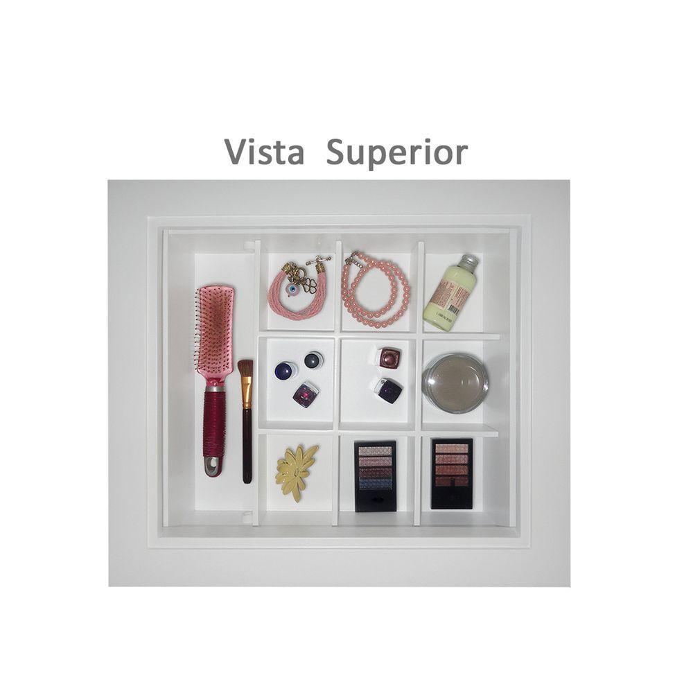 Mesa De Cabeceira Penteadeira Mesa Lateral De Apoio Branco Laca - 6