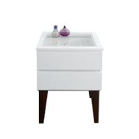 Mesa De Cabeceira Penteadeira Mesa Lateral De Apoio Branco Laca - 2