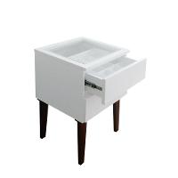 Mesa De Cabeceira Penteadeira Mesa Lateral De Apoio Branco Laca - 5