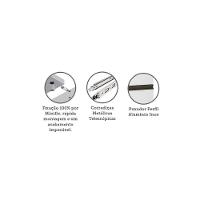 Mesa De Cabeceira 3 Gavetas 40cm Branco C/Branco Mat - 3