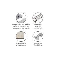 Mesa De Cabeceira Lado Esquerdo 1 Porta 2 Gavetas Branco - 5