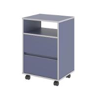 Mesa De Cabeceira Com Rodízios Nadi Azul