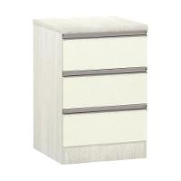 Mesa De Cabeceira 3 Gavetas 40Cm Estrutura Legno Crema Prime - 1