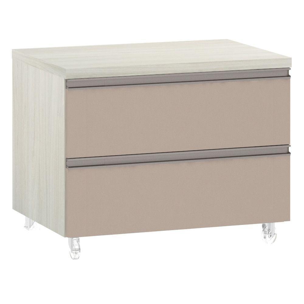 Mesa De Cabeceira Prime Plus 60 Cm Legno Crema Com Connect - 1