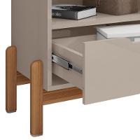 Kit 2 Mesas De Cabeceira 1 Gaveta 004015 Off White Dcasa Off White