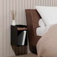 Apoio De Cabeceira Em Aço Linha Home Padrão Morphi Design 20 Preto - Cor: Preto - 2