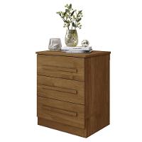 Conjunto 2 Mesas De Cabeceira Império Quarto Com 3 Gavetas Cinamomo Cinamomo - 2