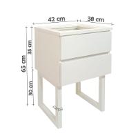 Mesa De Cabeceira Lateral De Apoio Penteadeira Branco Laca - 9