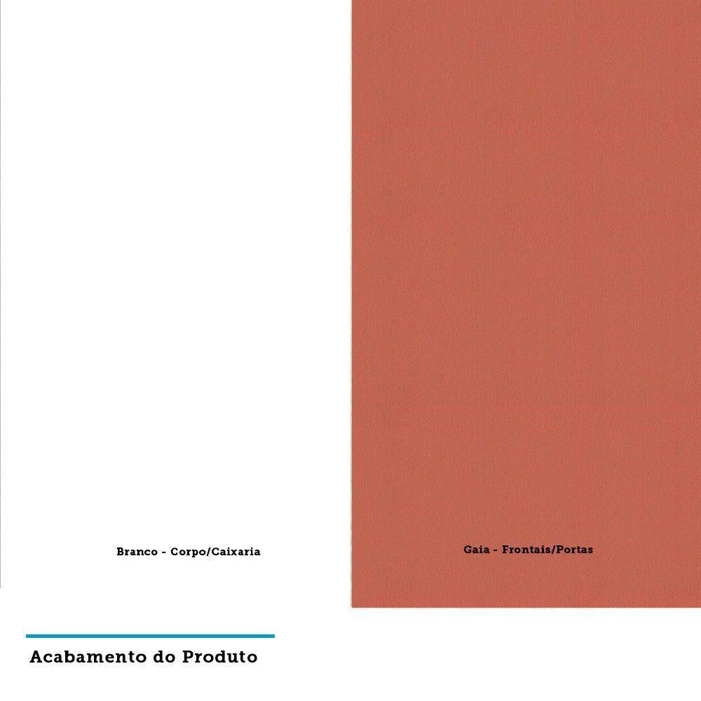 Mesa De Cabeceira 2 Gavetas 60,5cm Branco C/Gaia - 2