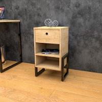 Mesa de Cabeceira Wolli 1 Gaveta Natural - 4
