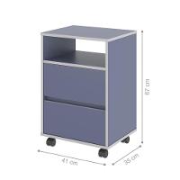 Criado Com Rodízios Fiji Montana Azul - 2