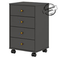 Kit Com 02 Mesa De Cabeceira Presence 9070 Grafite Grafite - 5