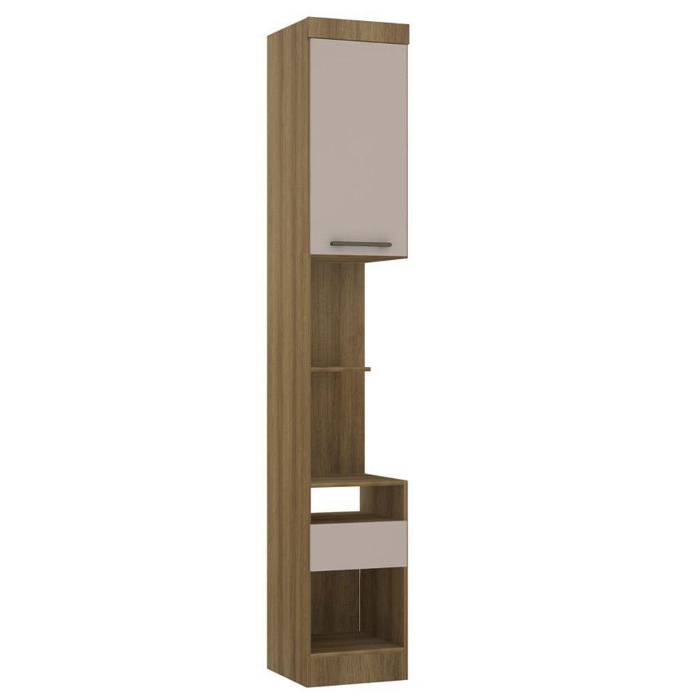 Módulo Mesa De Cabeceira Eucamoveis Paris 1 Porta 1 Gaveta Avela/cinammon - 1