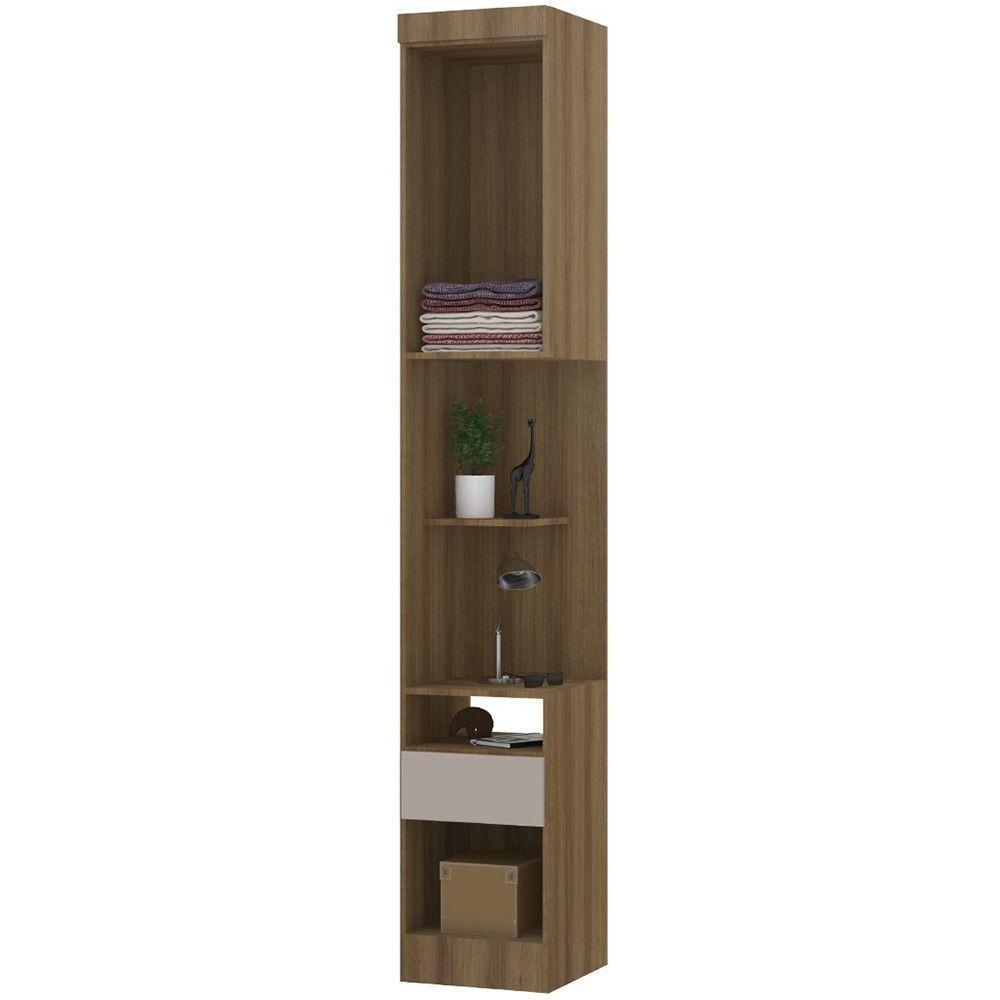 Módulo Mesa De Cabeceira Eucamoveis Paris 1 Porta 1 Gaveta Avela/cinammon - 4