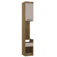 Módulo Mesa De Cabeceira Eucamoveis Paris 1 Porta 1 Gaveta Avela/cinammon - 1