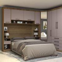 Módulo Mesa De Cabeceira Eucamoveis Paris 1 Porta 1 Gaveta Avela/cinammon - 2