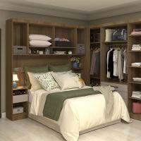 Módulo Mesa De Cabeceira Eucamoveis Paris 1 Porta 1 Gaveta Avela/cinammon - 3