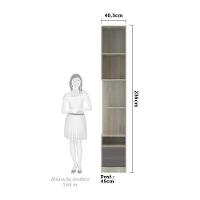 Mesa De Cabeceira Direito 2 Gavetas Prime Plus Cinza Puro