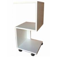 Mesa De Cabeceira S Em Mdf Branco Com Rodizio - 1