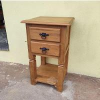 Mesa De Cabeceira Madeira De Demolição 2 Gavetas Sudeste Rústico - 4