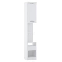 Mesa De Cabeceira Alta 38cm 1 Porta E 1 Gaveta Alpes Luciane Móveis Branco Pf Com Branco Pf - 10
