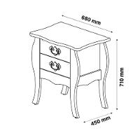 Mesa De Cabeceira Bombê Premier Classico Luxo Versatil - 9
