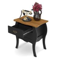 Mesa De Cabeceira Premier Grande 2 Gavetas Estilo Classico