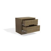 Mesa De Cabeceira Com 2 Gavetas Kappesberg S822 Nogueira - 3