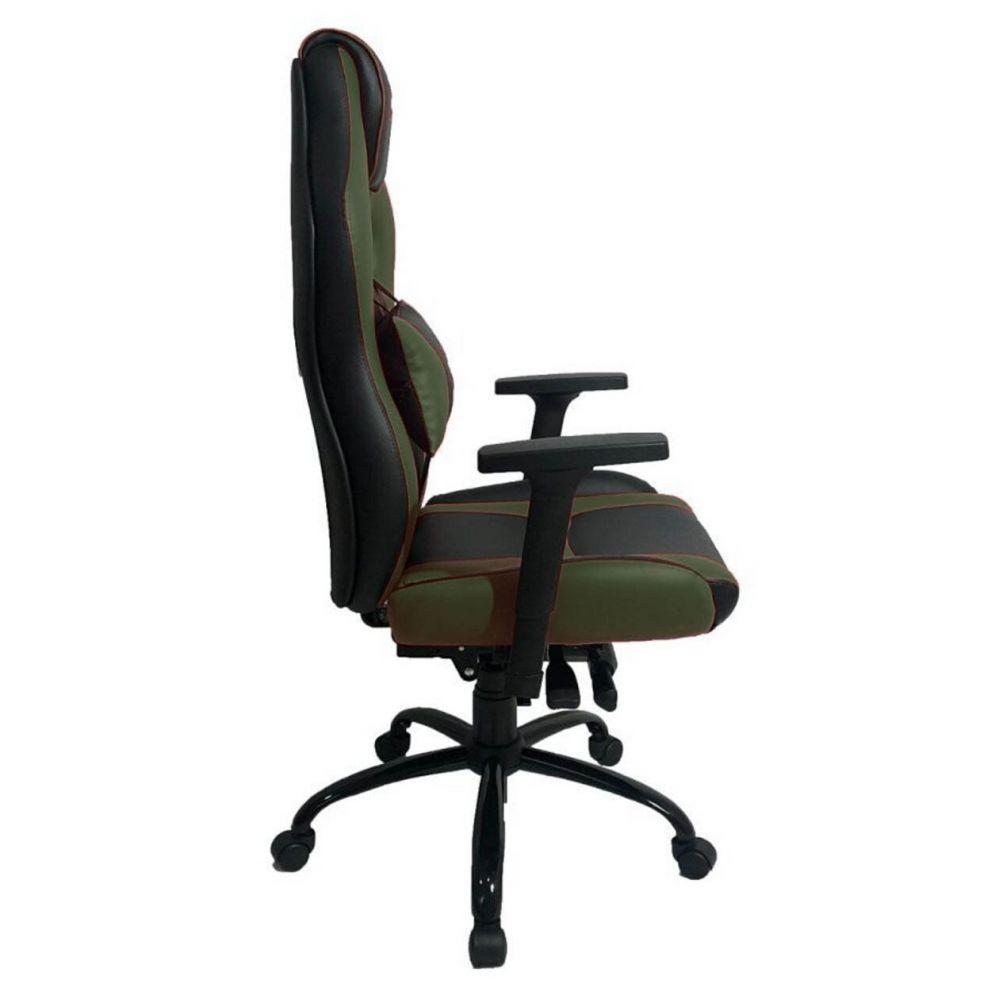 Cadeira Gamer Com Almofada Linha Gamer Racing Verde - 3