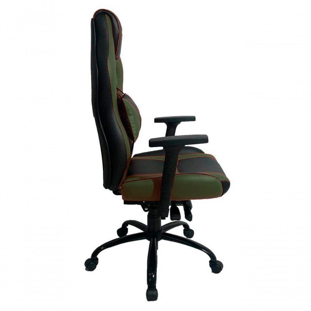 Cadeira Gamer Com Almofada Linha Gamer Racing Verde - 7