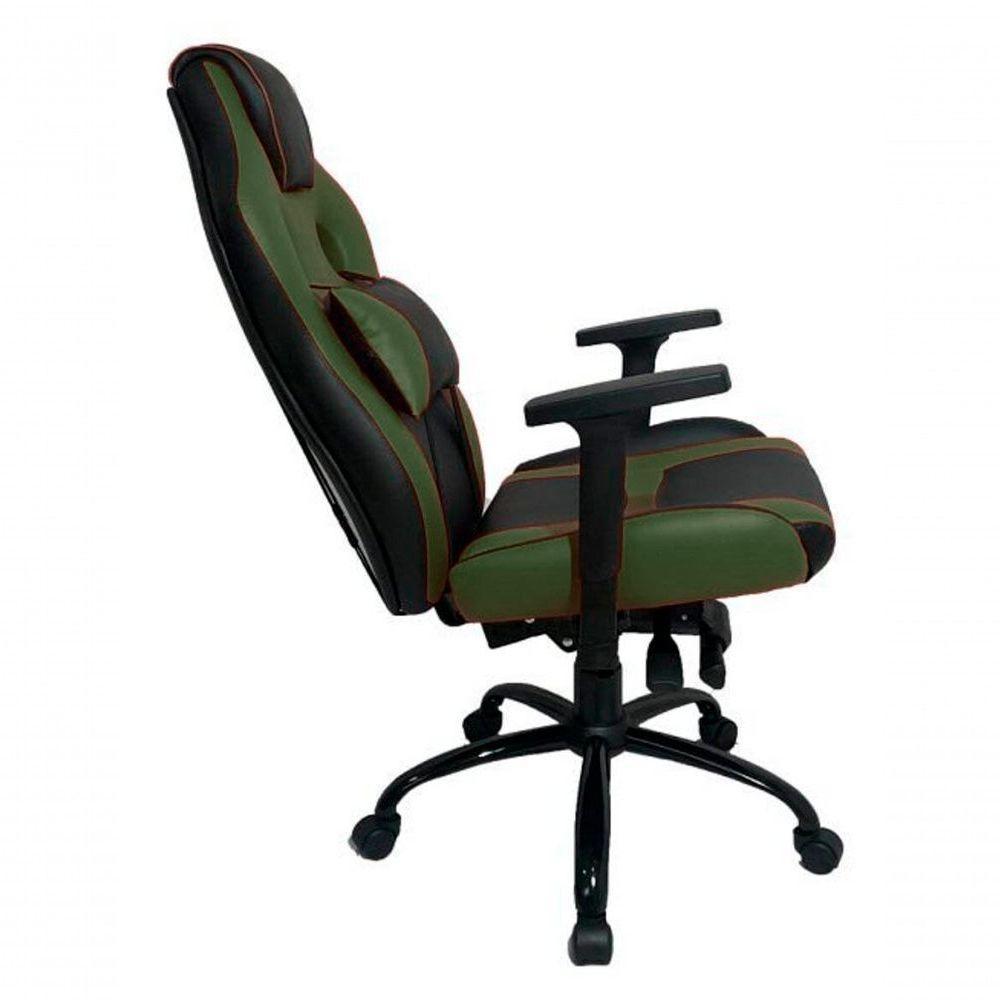 Cadeira Gamer Com Almofada Linha Gamer Racing Verde - 10