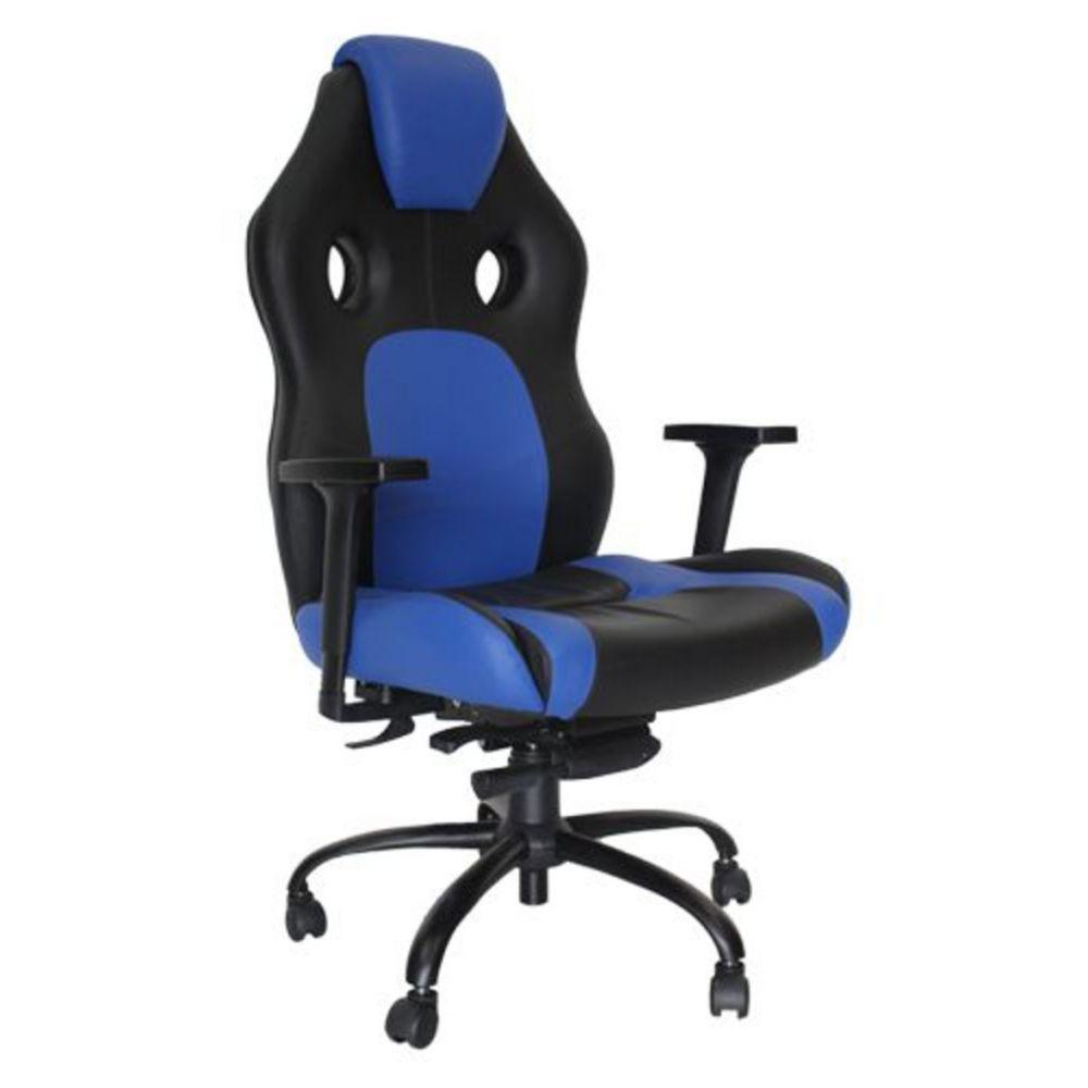 Cadeira Gamer Giratória Com Braço Gamer Racing Azul - 2