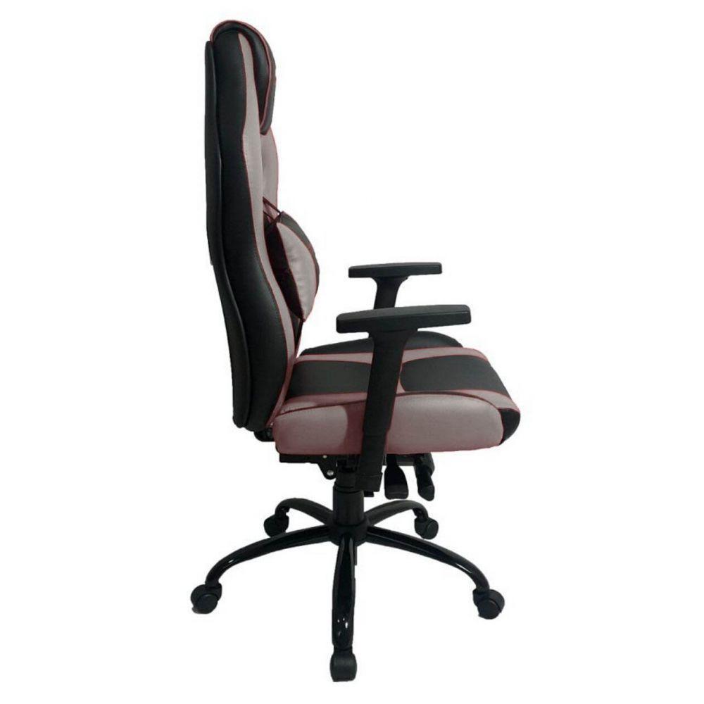 Cadeira Gamer Com Almofada Linha Gamer Racing Cinza - 6