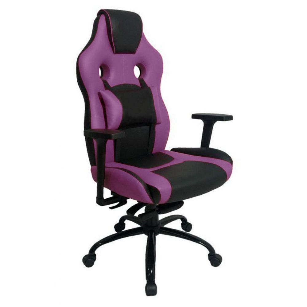 Cadeira Gamer Com Almofada Linha Gamer Racing Roxo - 2
