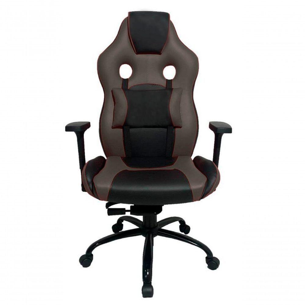 Cadeira Gamer Com Almofada Linha Gamer Racing Marrom - 4