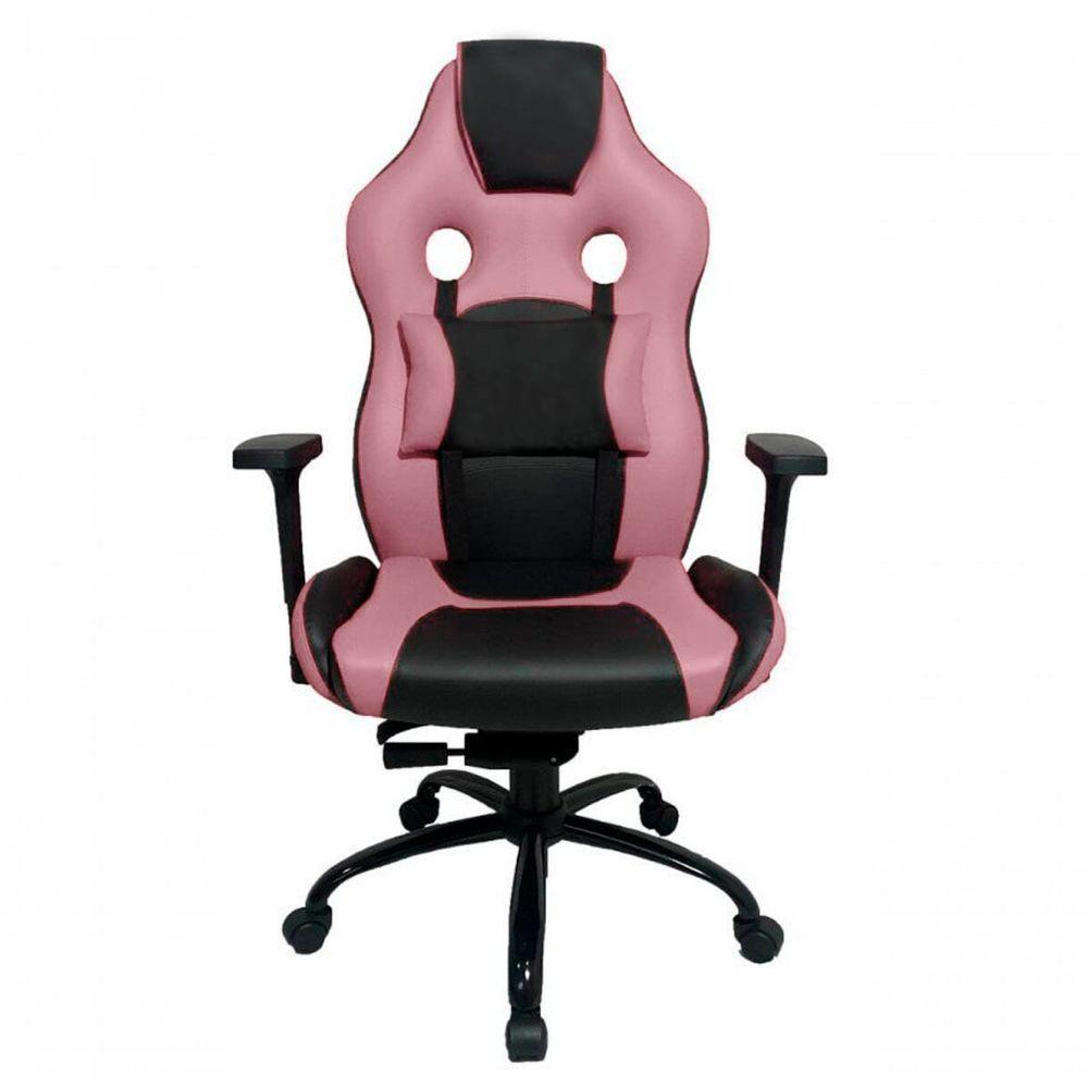 Cadeira Gamer Com Almofada Linha Gamer Racing Rosa - 4