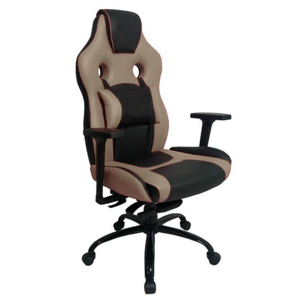 Cadeira Gamer Com Almofada Linha Gamer Racing Bege - 4