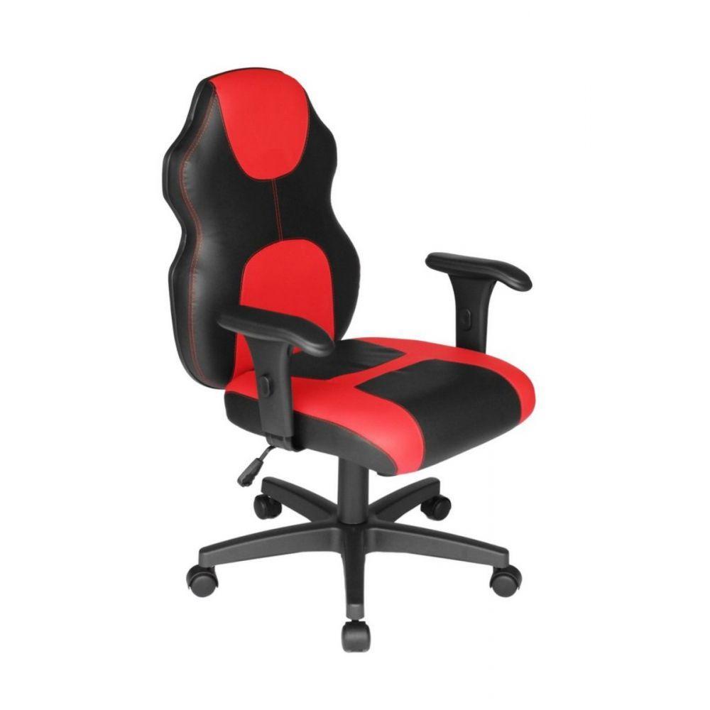 Cadeira Gamer Base Com Braço Gamer Racing Vermelho - 2