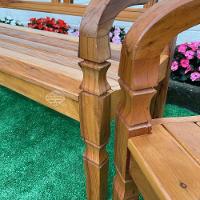 Kit Jogo De Banco 5 Lugares Com Mesa De Centro Madeira De Demolição Modelo Flor Sudeste Rústico - 8