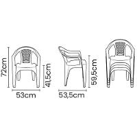 Cadeira Iguape Com Apoio De Braço Tramontina Preto