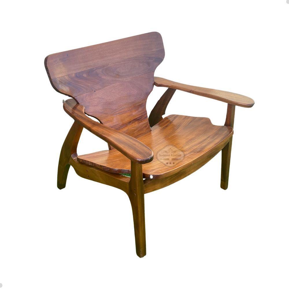 Cadeira Poeta Poltrona Madeira De Demolição Sudeste Rústico - 2