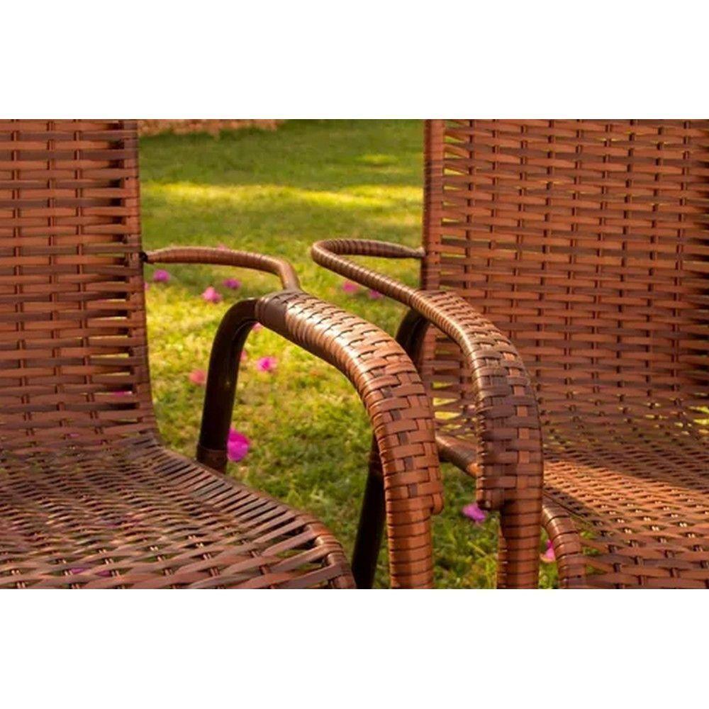 Conj Cadeira Area Externa Chuva Sol Resistente Preto - 4