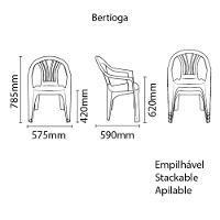 Cadeira Tramontina Bertioga Basic Com Braços Em Polipropileno Branco Tramontina - 2