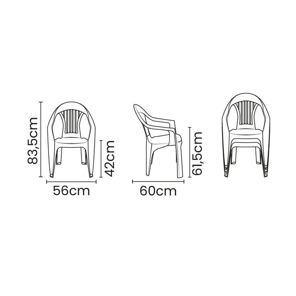 Cadeira Trmontina Imbé Branca Com Braços Em Polipropileno Tramontina - 4