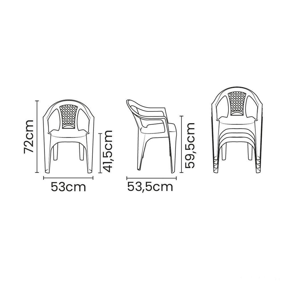 Cadeira Tramontina Iguape Basic Com Braços Em Polipropileno Branco Tramontina - 6