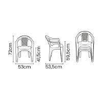Cadeira Tramontina Iguape Basic Com Braços Em Polipropileno Branco Tramontina - 6