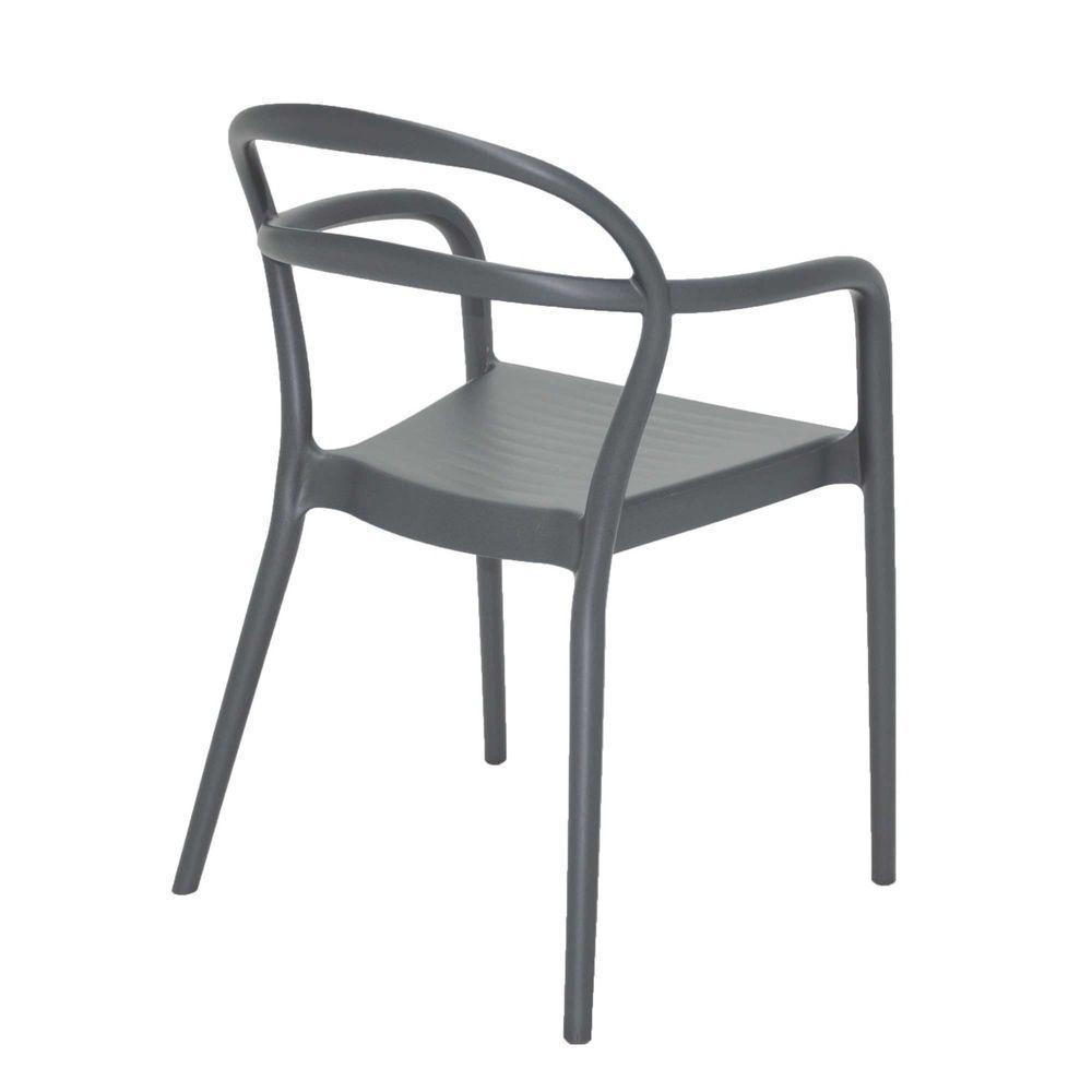 Cadeira Tramontina Sissi Grafite Com Braços Em Polipropileno E Fibra De Vidro Tramontina - 3